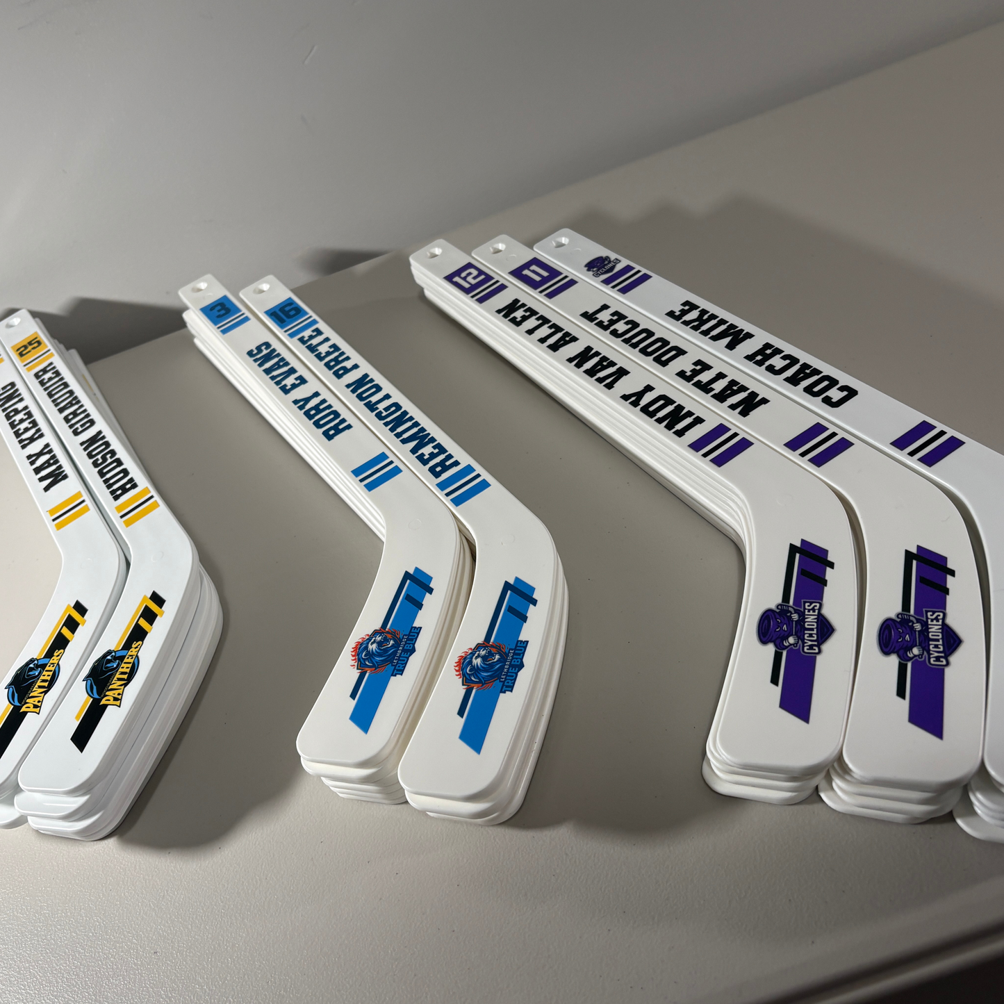 Custom Team Mini Hockey Sticks | Bulk Orders