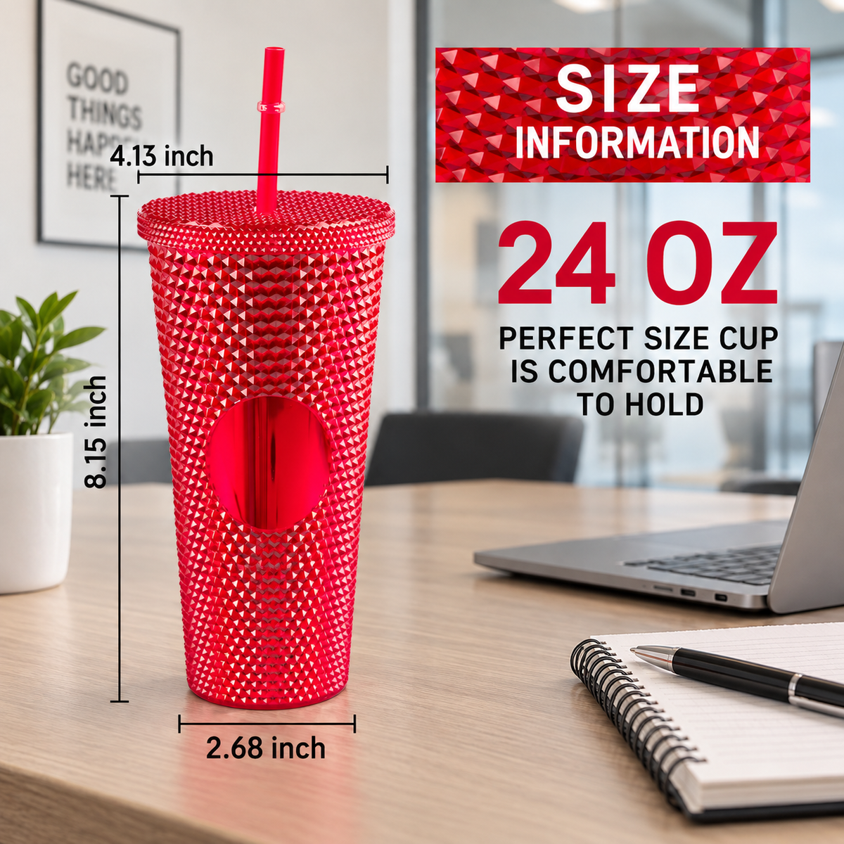 Personalized Textured Tumbler 24oz