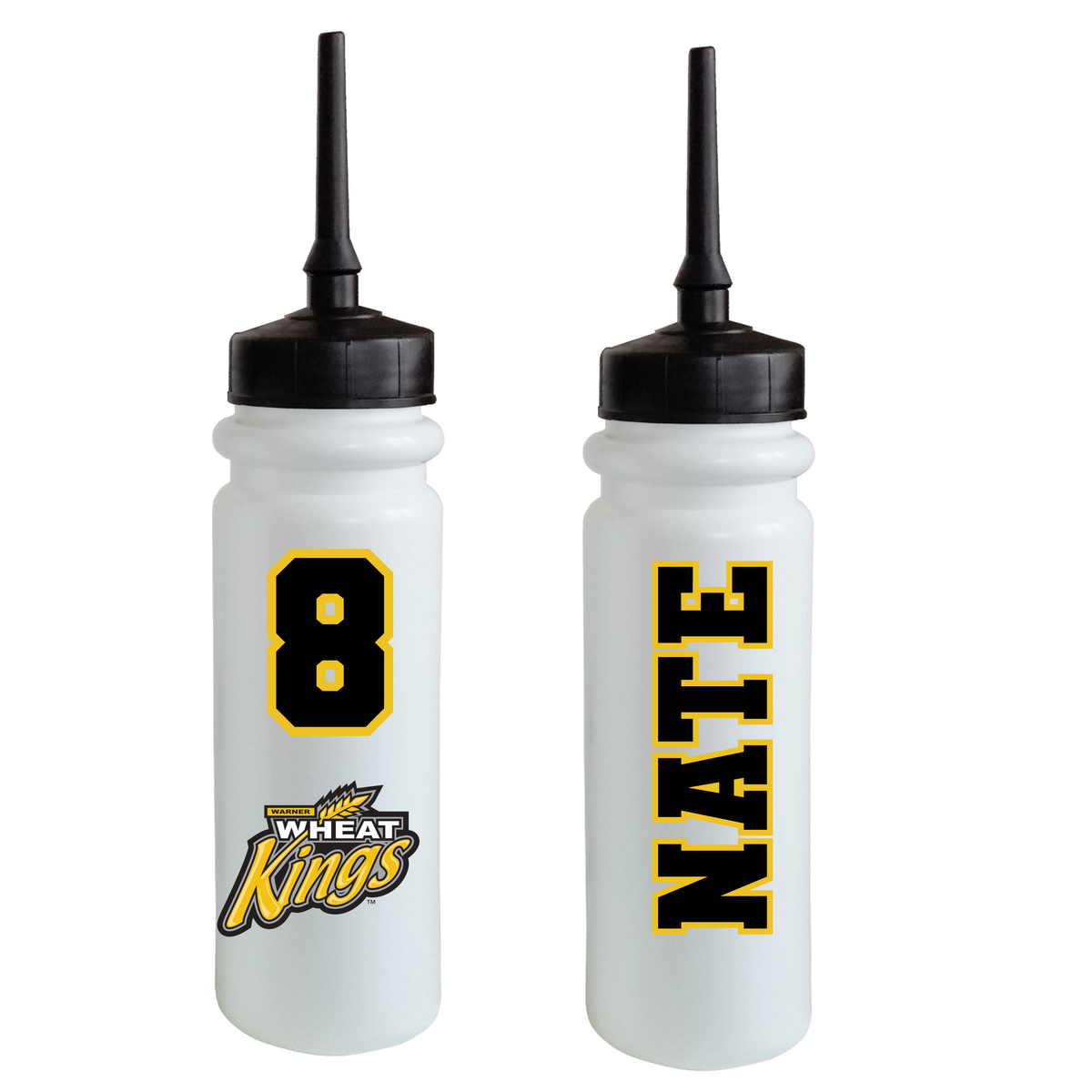 Custom Water Bottle Extended Lid : Wheat Kings