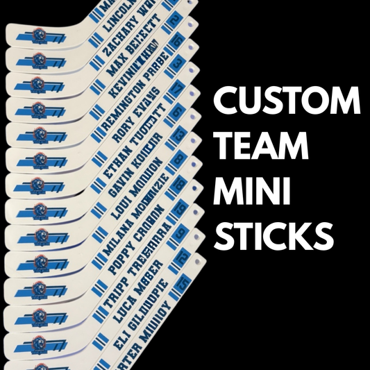 Custom Team Mini Hockey Sticks | Bulk Orders