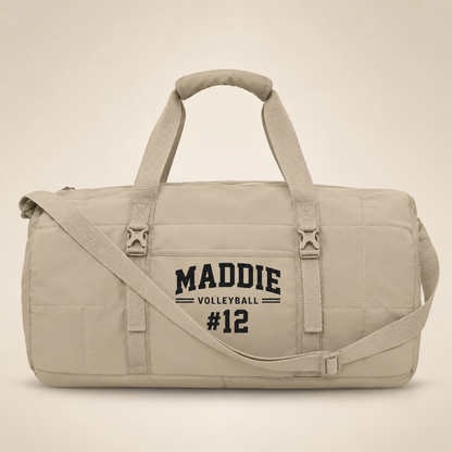 LIFESTYLE QUILTED BARREL DUFFEL 27 L. | PERSONALIZED