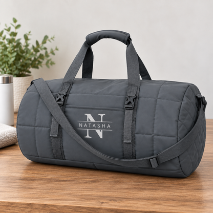 LIFESTYLE QUILTED BARREL DUFFEL 27 L. | PERSONALIZED