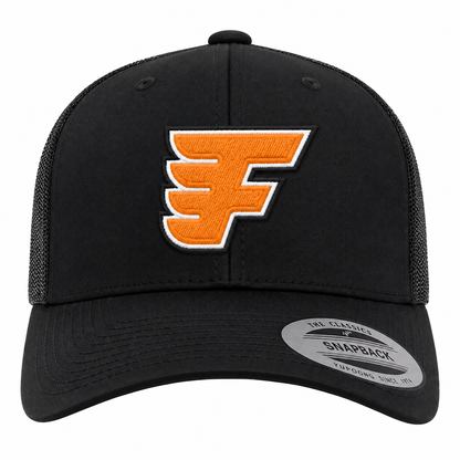 Flyers Retro Trucker Mesh Snapback Hat Embroidered
