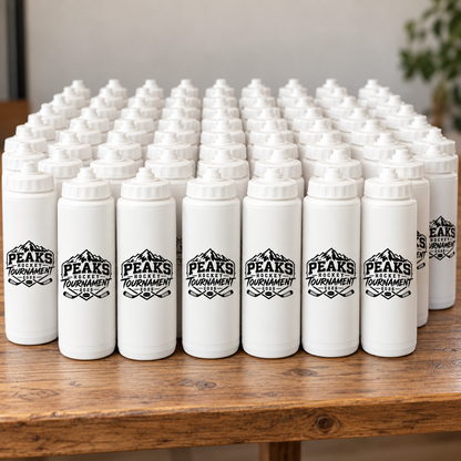 CUSTOM TOURNAMENT WATER BOTTLES 50+