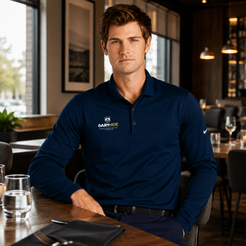 Nike Dri FIT Long Sleeve Polo: Gary Moe