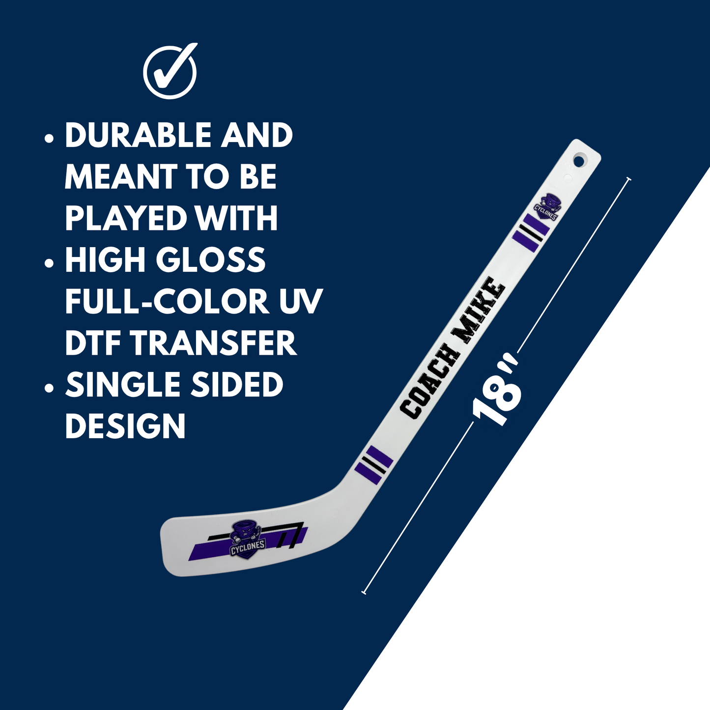 Personalized Mini Hockey Stick | Custom Hockey Gift