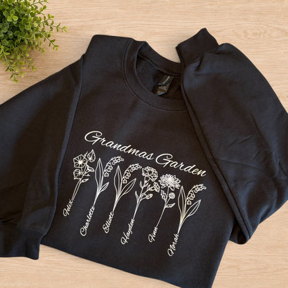 Custom Birth Month Flower Crewneck