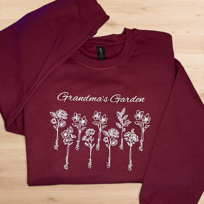 Custom Birth Month Flower Crewneck