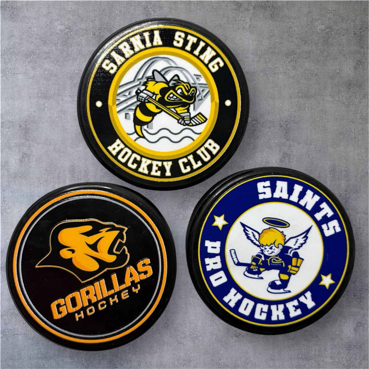 Custom Team Roster Hockey Puck